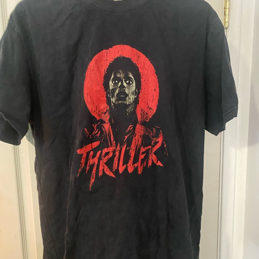 The rare heavy cotton Michael Jackson Thriller tee. Natural fading.